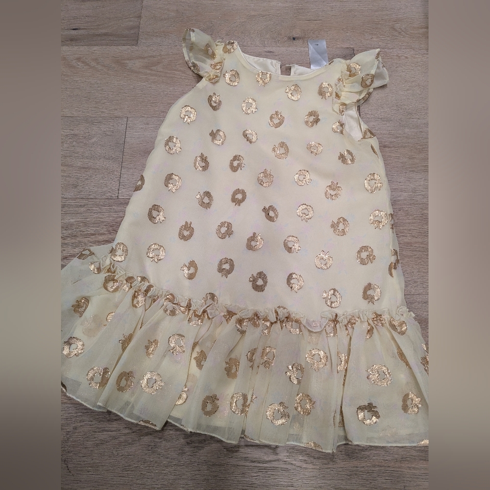 5-6y Disney Gold Apple Patterned Dress
